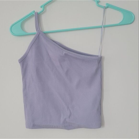 NWOT Madewell One-Shoulder Crop Tank in Sleekhold - Picture 3 of 4
